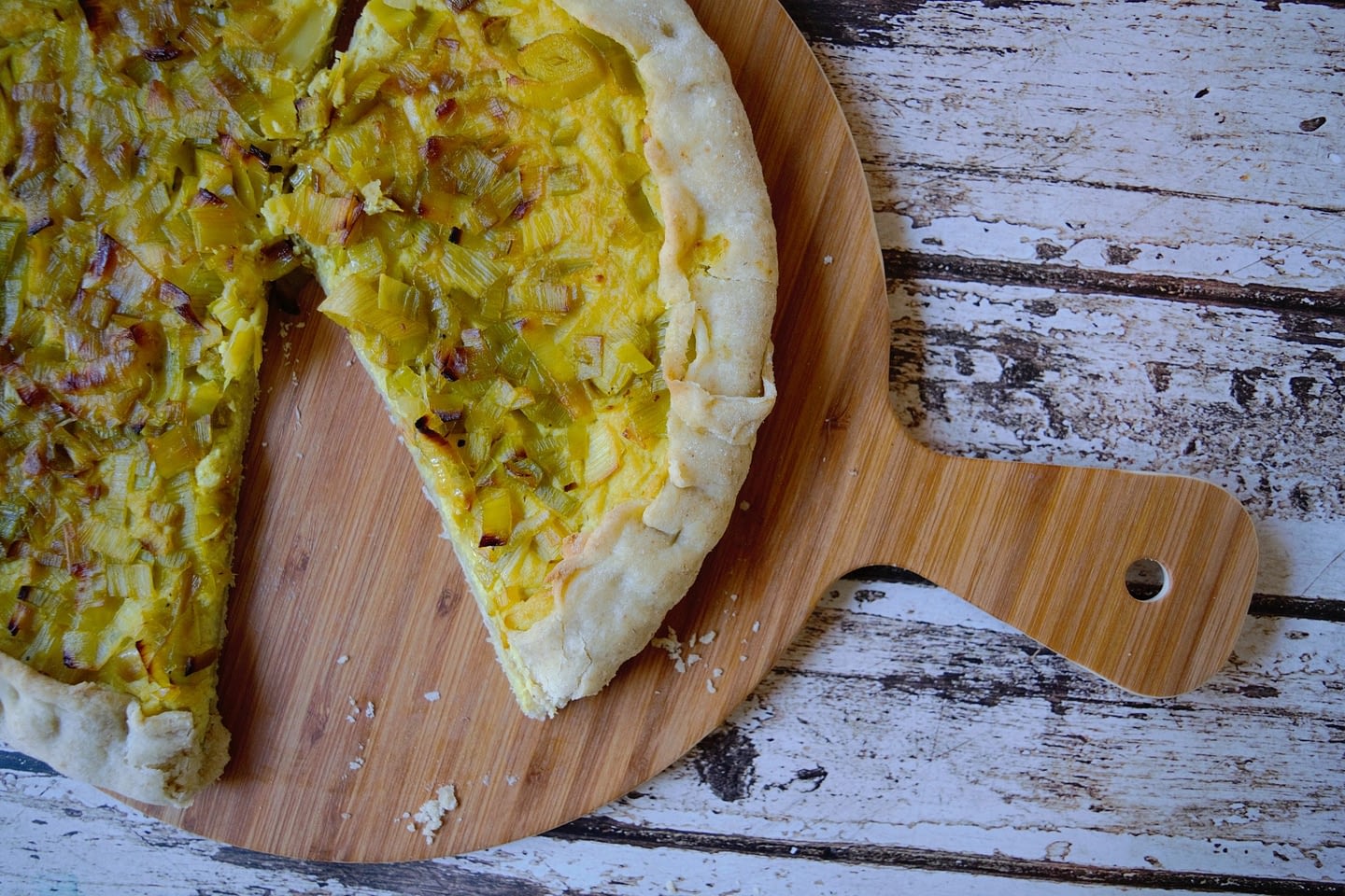 torta salata con porri e tofu