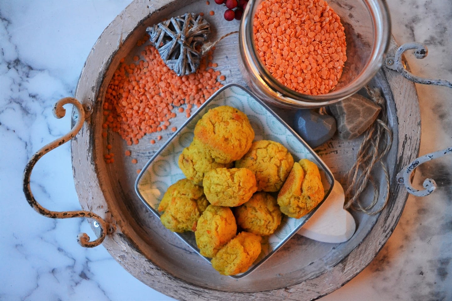 polpette di lenticchie rosse