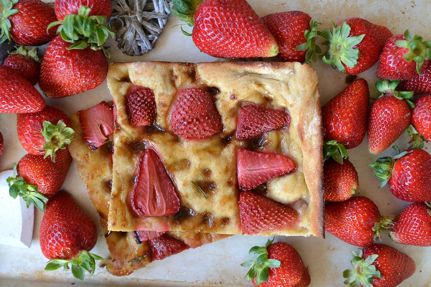 focaccia con le fragole